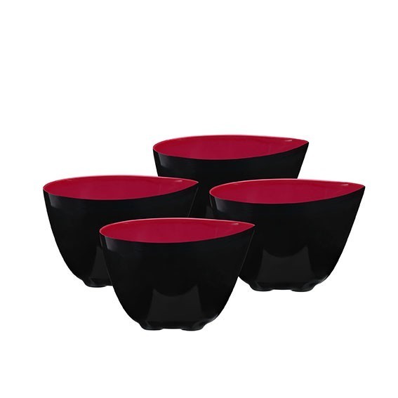 SET 4 BOLS COUPELLE PF ROUGE MELAMIN BLANK D 8.0CM SET 4 BOLS COUPELLE PF ROUGE MELAMIN BLANK D 8.0CM