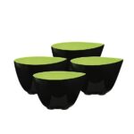 SET 4 BOLS COUPELLE PF  VERT CITRON  MELAMIN  D 8.0