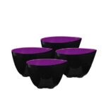SET 4 BOLS COUPELLE PF  MAUVE  MELAMIN  D 8.0CM