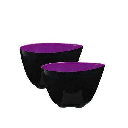 SET 2 BOLS COUPELLE MF  MAUVE  MELAMIN  D10.5CM