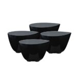 SET 4 BOLS COUPELLE PF  GRIS  MELAMIN  D 8.0CM