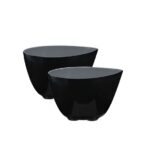 SET 2 BOLS COUPELLE MF GRIS MELAMIN 10.5CM