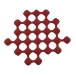 S- PLAT TRIVET SILICONE ROUGE  L24.5X
