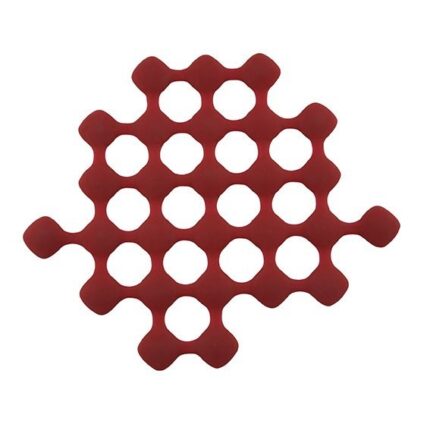 S- PLAT TRIVET SILICONE ROUGE  L24.5X