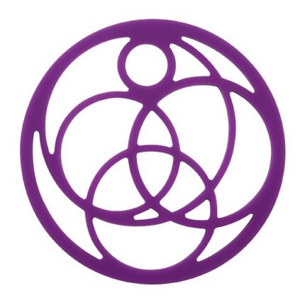 S- PLAT RONDE  SILICONE MAUVE  16X0.8 CM