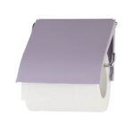 PORTE PAPIER WC METAL SOFT TOUCH VIOLET 12.5X13CM R 861306 PROMO FIN17