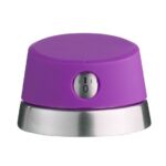 MINUTEUR MAGNETIQUE MAUVE  INOX D 6.7 CM H4.4CM
