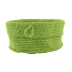 PANIER EN CROCHET RONDE  H 16.0CM  VERT CITRON