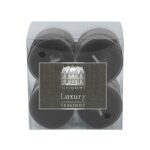 SET 12 BOUGIES T-LIGHT  PARFUME  NOIR  D 4.0CM H 2.0CM