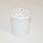 PORTE EPICE PORCELAINE  BLANCHE  .D 6.5CM  H 9.00CM