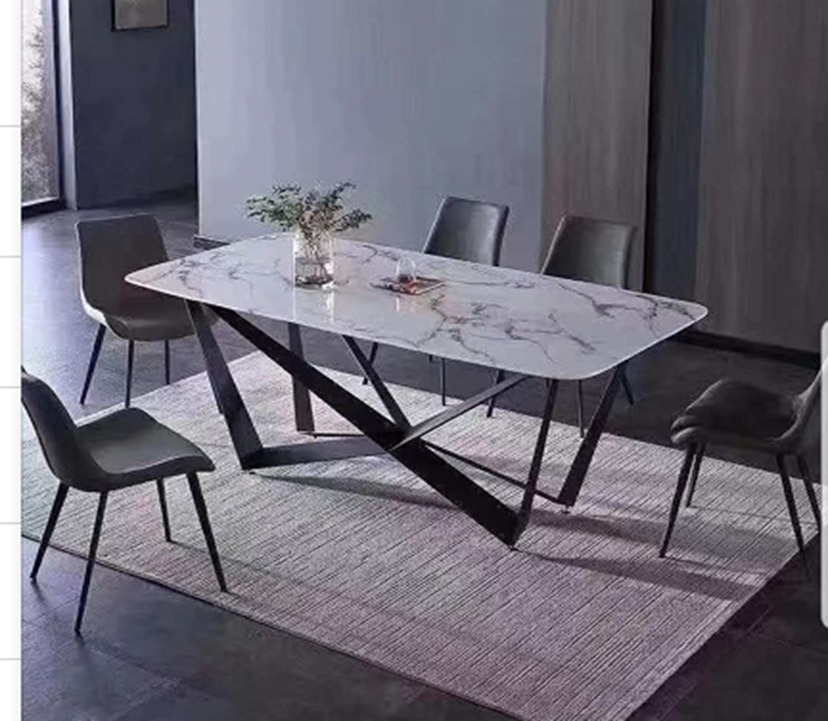TABLE LONDON PIED NOIR 160X90 CM + 6 CHAISES TABLE LONDON PIED NOIR 160X90 CM + 6 CHAISES