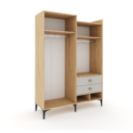 BELLA GRIS ARMOIRE 4 PORTES