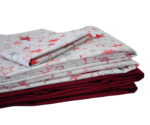 PARURE IMPRIMÉE SMALL 90X200 CM GRIS CLAIR ETOILE ROUGE