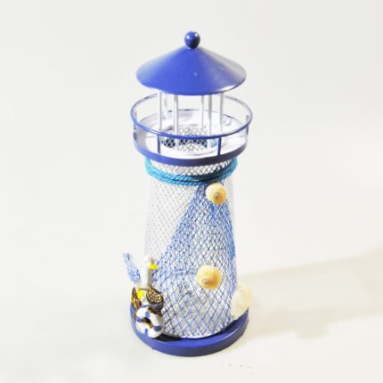 PHARE MARIN EN BOIS  LED THEME MARIN 18,5X7,5 CM