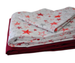 PARURE IMPRIMÉE SMALL 90X200 CM GRIS CLAIR ETOILE ROUGE