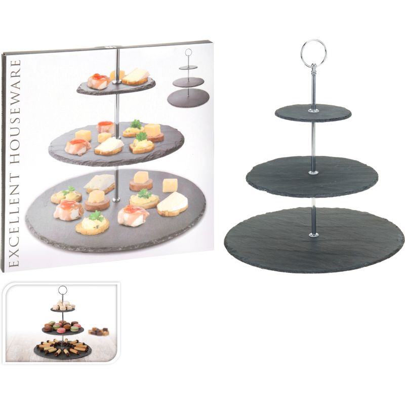 PORTE GATEAUX 3 NIVEAUX EN VERRE PORTE GATEAUX 3 NIVEAUX EN VERRE