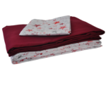 PARURE IMPRIMÉE SMALL 90X200 CM GRIS CLAIR ETOILE ROUGE