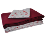 PARURE IMPRIMÉE SMALL 90X200 CM GRIS CLAIR ETOILE ROUGE