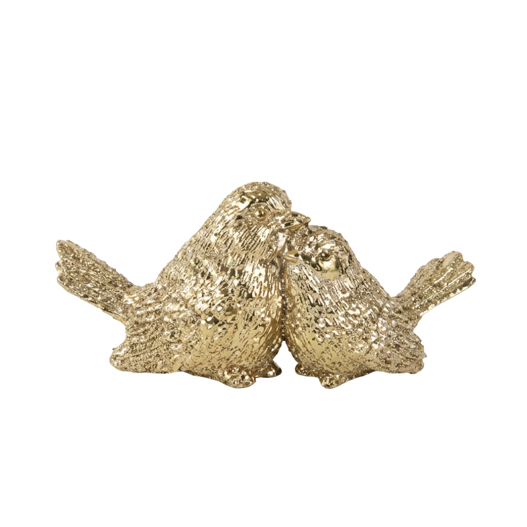 STATUE DÉCORATIVE COUPLE D’OISEAUX 16,2×6,8×6,5 CM