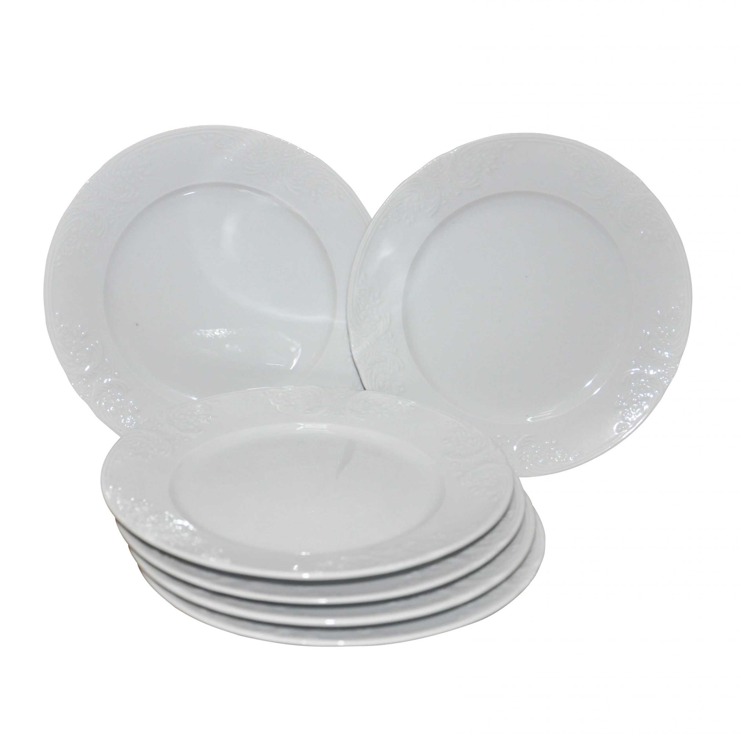 BATALHA SET 6 ASSIETTES PORCELAINE BLANCHE 20 CM BATALHA SET 6 ASSIETTES PORCELAINE BLANCHE 20 CM