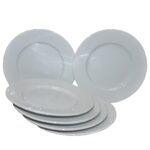 BATALHA SET6 ASSIETTES  16 CM  PORCELAINE BLANCHE