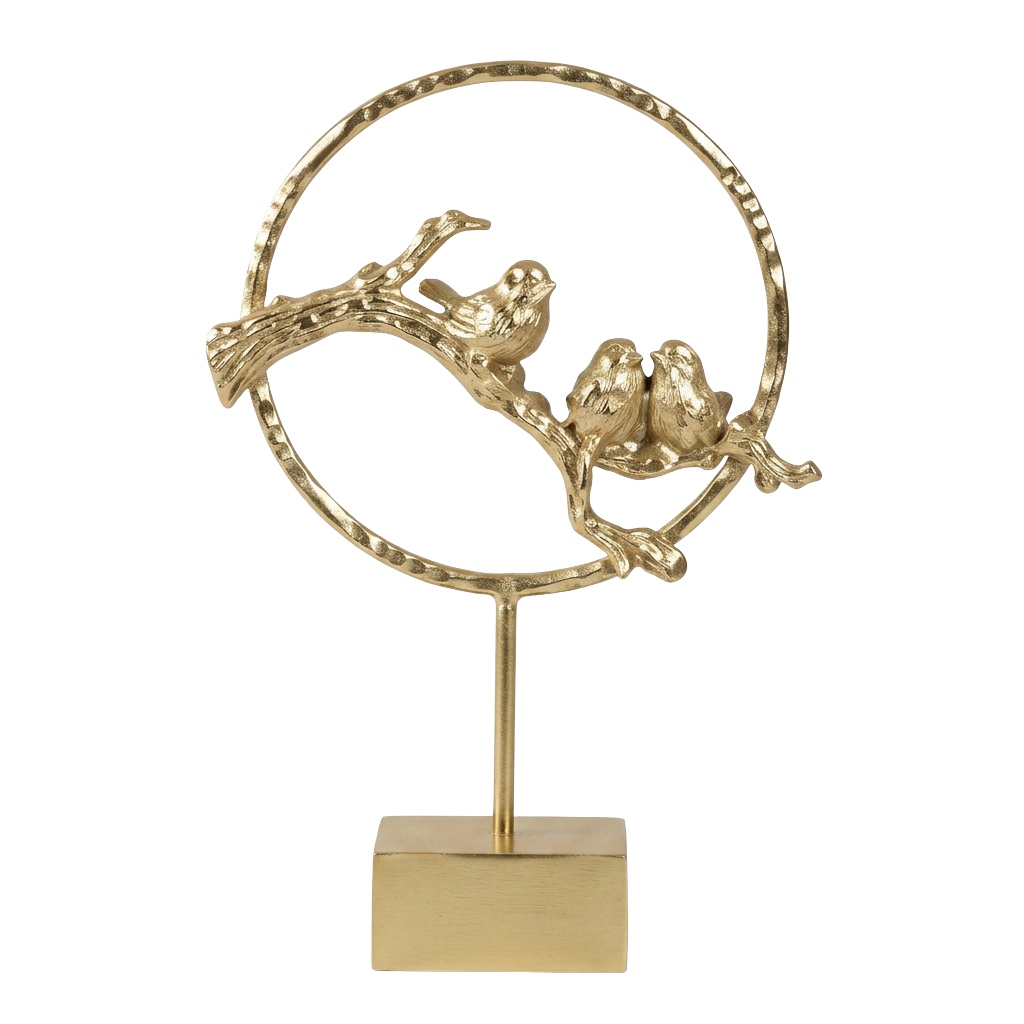 PORTE BIJOUX DÉCORATIVE OISEAUX SUR PIED 24,5×6×36,4 CM