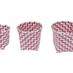 SET OF 3 PANIERS DE BAIN ROUGE
