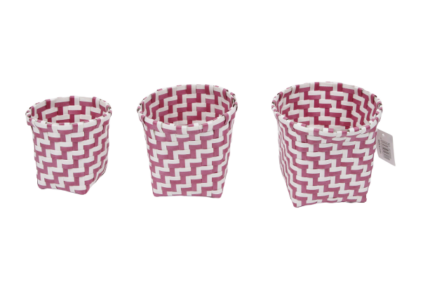 SET OF 3 PANIERS DE BAIN ROUGE