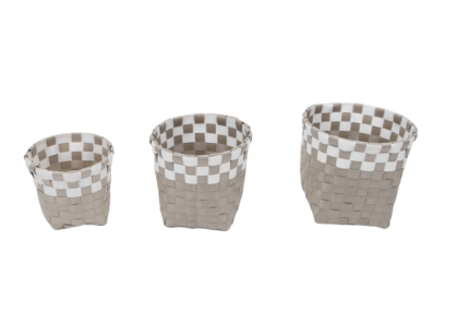 SET OF 3 PANIERS DE BAIN BEIGE