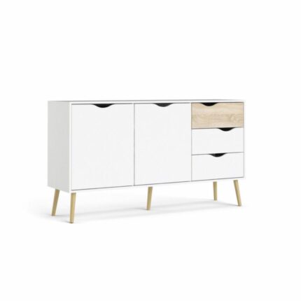 OSLO BUFFET 2 PORTES+3 TIROIRS BLANC
