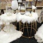 TABOURET SET DE 3 PCS SCANDINAVE 45X47/40X41/35X33 CM