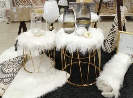 TABOURET SET DE 3 PCS SCANDINAVE 45X47/40X41/35X33 CM