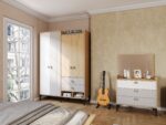 BELLA GRIS ARMOIRE 4 PORTES