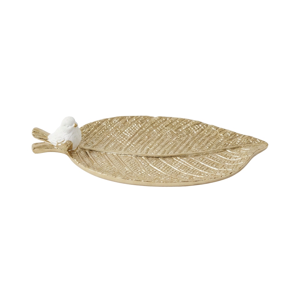 PLATEAU DÉCORATIF OISEAU EFFET BOIS 28,8×11,2×5,5 CM