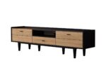 TETA  MEUBLE TV  NOIR /CHENE