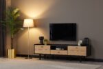 TETA  MEUBLE TV  NOIR /CHENE