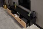 TETA  MEUBLE TV  NOIR /CHENE