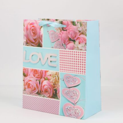 SAC CADEAU COEUR LOVE 42*31*12 CM
