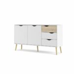 OSLO BUFFET 2 PORTES+3 TIROIRS BLANC