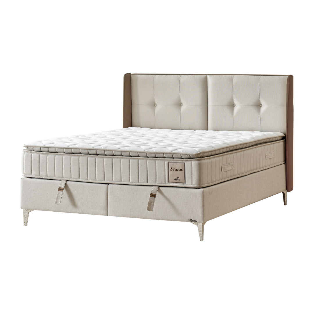 SERENA SOMMIER 160x200CM AVEC RANGEMENT + 2 CHEVETS+MATELAS SERENA SERENA SOMMIER 160x200CM AVEC RANGEMENT + 2 CHEVETS+MATELAS SERENA