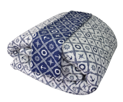 PARRURE COUETTE MARIN 1PL 160X220 POLYCOTTON 50/50 120 GRS/M2