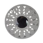 MIROIR RONDE MANDALA SCULPTEE 60X2X90H CM