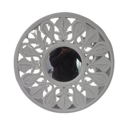 MIROIR RONDE MANDALA SCULPTEE 60X2X90H CM