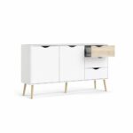 OSLO BUFFET 2 PORTES+3 TIROIRS BLANC