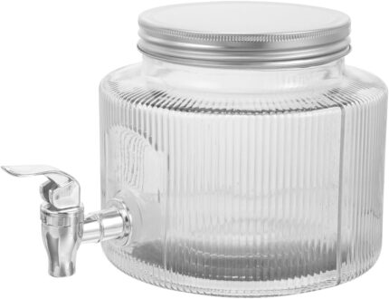 DISTRIBUTEUR DE BOISSONS EN VERRE SUPPORT MÉTAL 2,5L