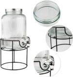 DISTRIBUTEUR DE BOISSONS EN VERRE SUPPORT MÉTAL 3,5L