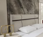 ORION PACK LIT 180X200 CM + 2 CHEVETS + COMMODE + MIROIR + POUF