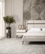 ORION PACK LIT 180X200 CM + 2 CHEVETS + COMMODE + MIROIR + POUF