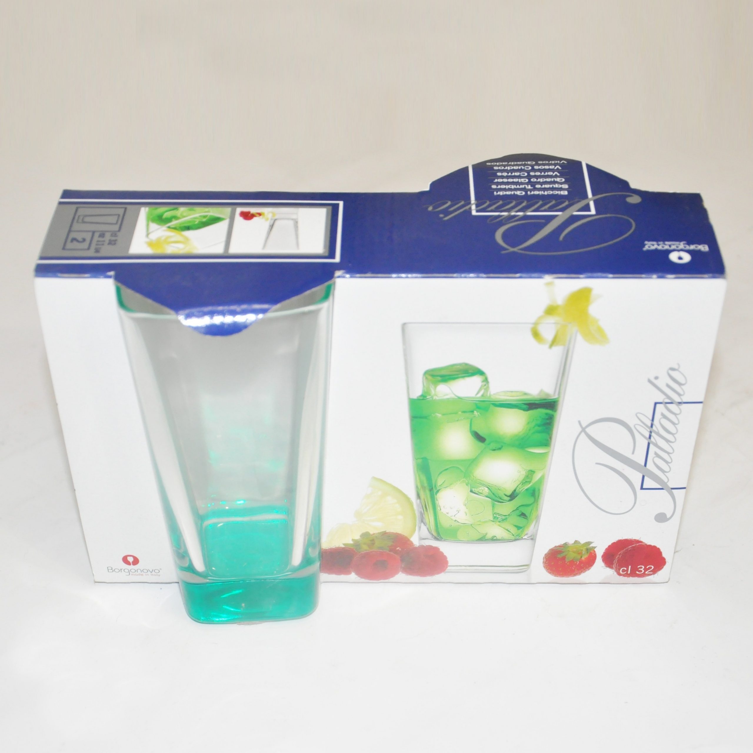 VERRE A EAU CARRE LOLA LONG VERDE 320 ML VERRE A EAU CARRE LOLA LONG VERDE 320 ML