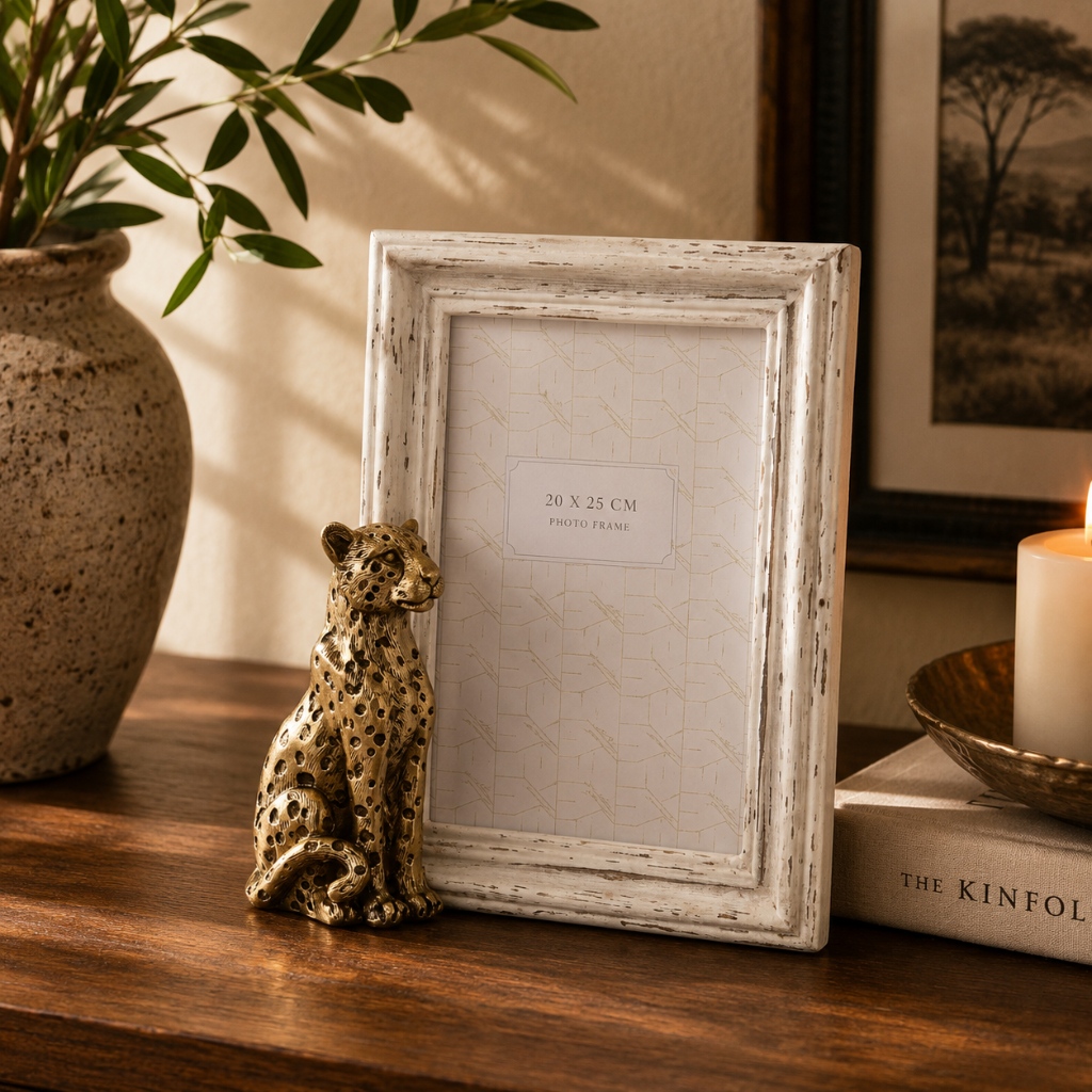 CADRE PHOTO DÉCORATIF LÉOPARD 10×15 CM